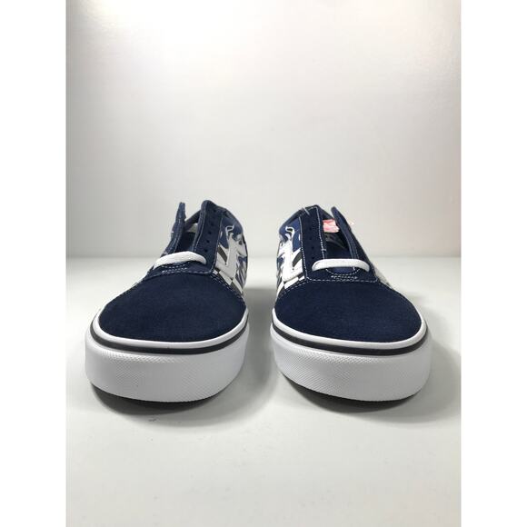 Vans Men's NIB Blue Checker Flame Skate Low Top Lace Up Shoes Sneakers Ward - Picture 7 of 13
